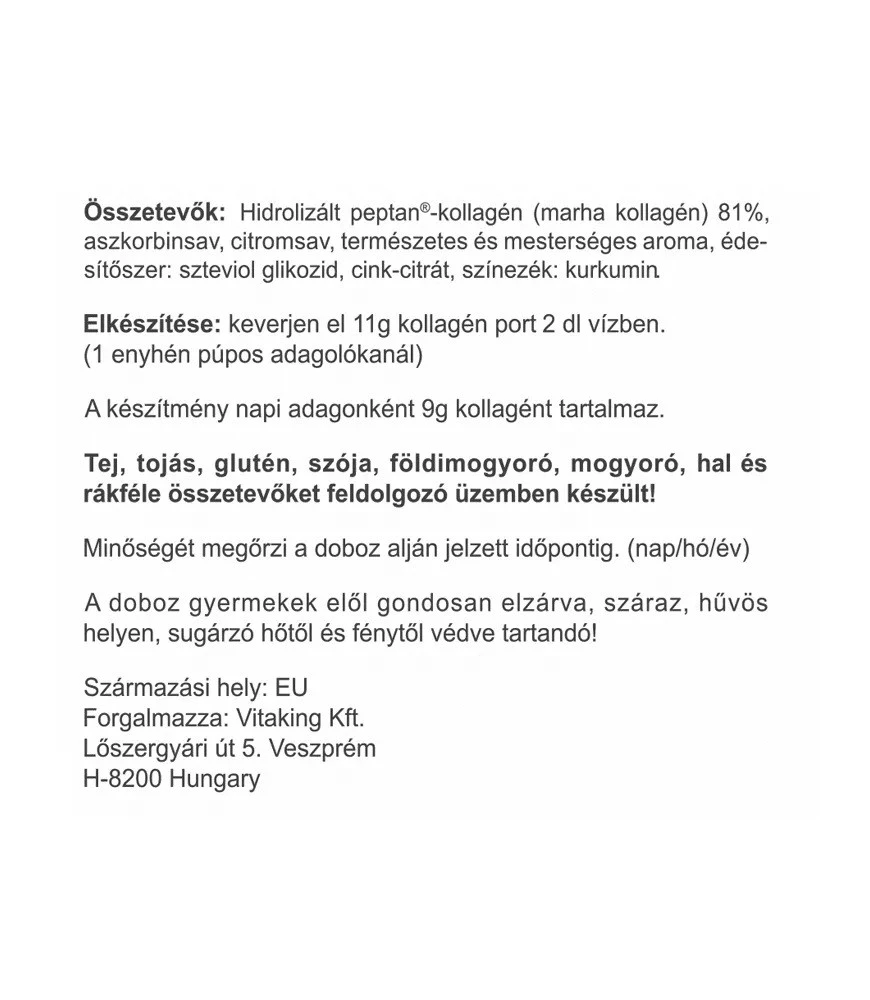 Vitaking - Kollagenpulver mit Zitronengeschmack (330 g) – Bild 3