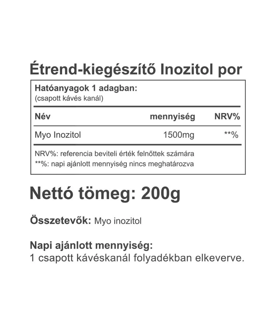 Vitaking - Inositol 100 % reines Pulver (200 g) – Bild 2