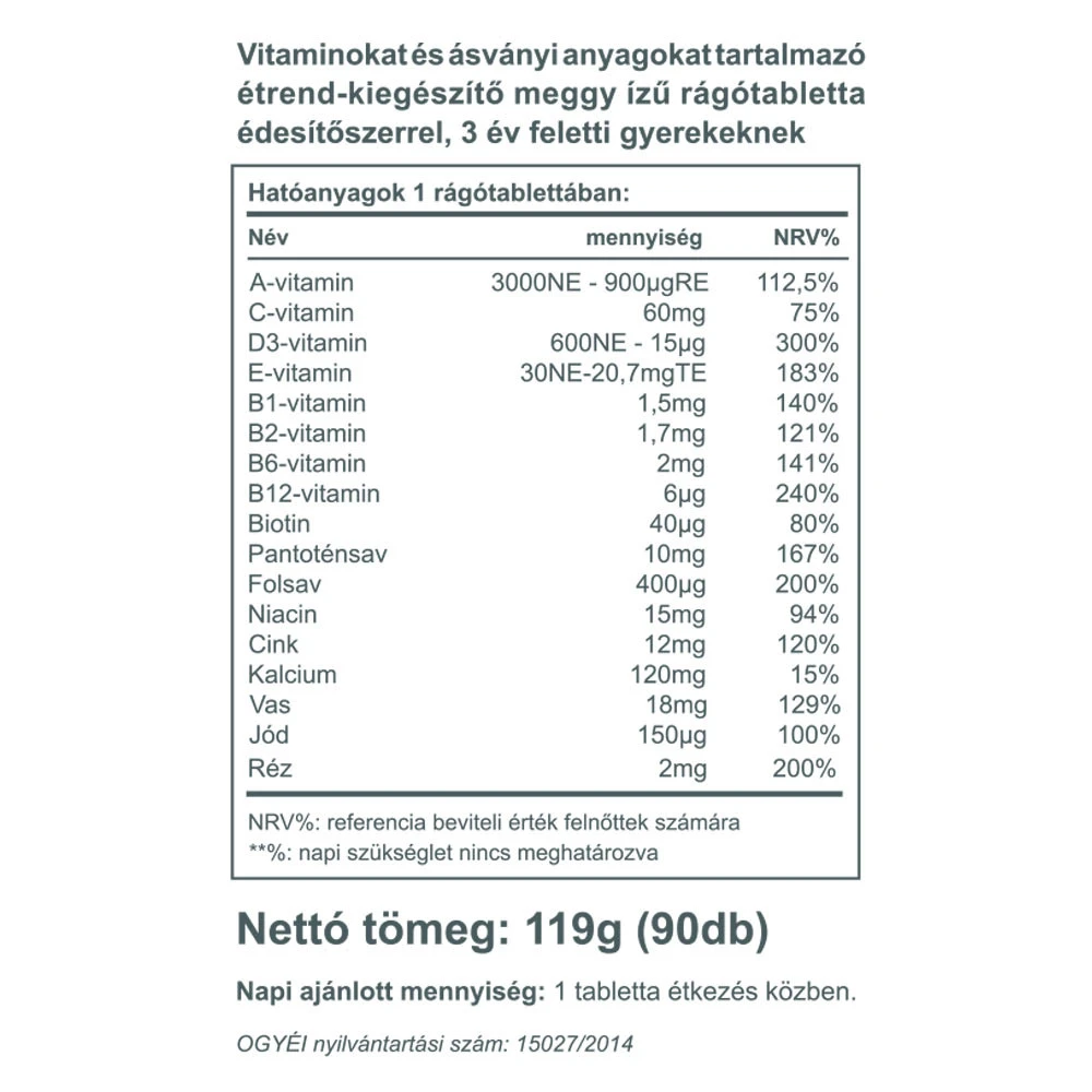 Vitaking - Multivitamin für Kinder (90 Kautabletten) – Bild 3