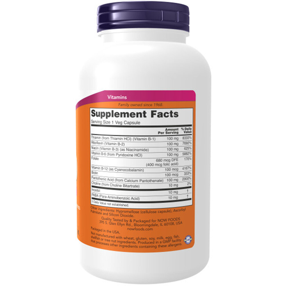 NOW Foods - Vitamin B-100 - 250 Kapseln – Bild 5