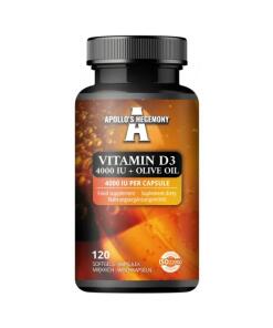 Vitamin D3 4000IU + Olive Oil - 120 softgels