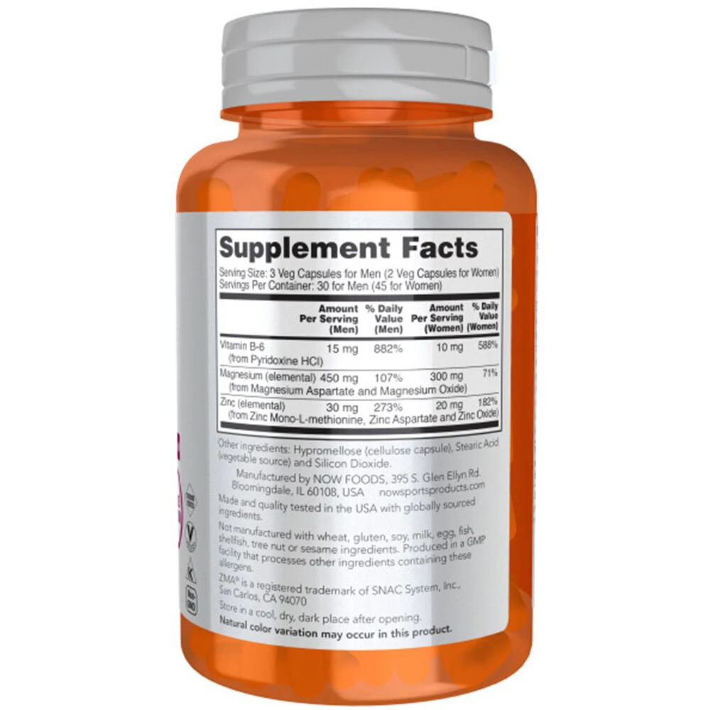 NOW Foods - ZMA - Sportliche Erholung - 90 Kapseln für optimale Regeneration und Leistungsfähigkeit – Bild 5