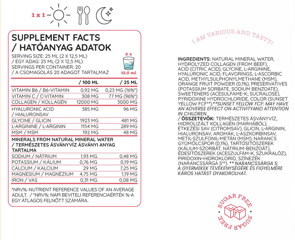 Nutriversum Liquid MSM+C Hyaluron Collagen - WOMEN (500 ml