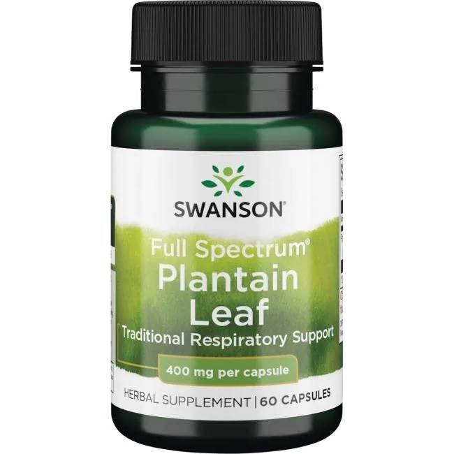 Swanson - Full Spectrum Plantain Leaf, 400mg - 60 caps