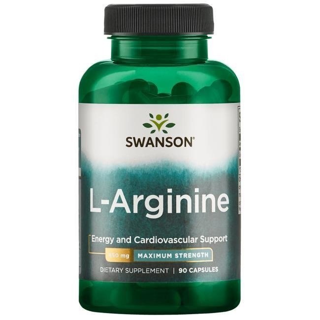 Swanson Vitamins, L-Arginine, maximale Stärke, 850 mg, 90 vegane Kapseln
