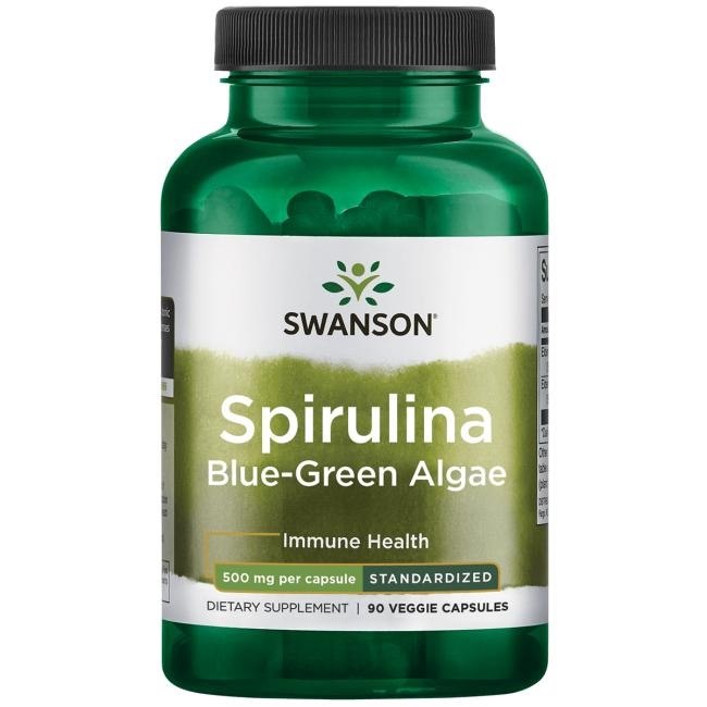 SWANSON Spirulina standaryzowana 90 kaps