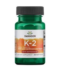 SWANSON Witamina K-2 + Nattokinaza 30 ¿elek