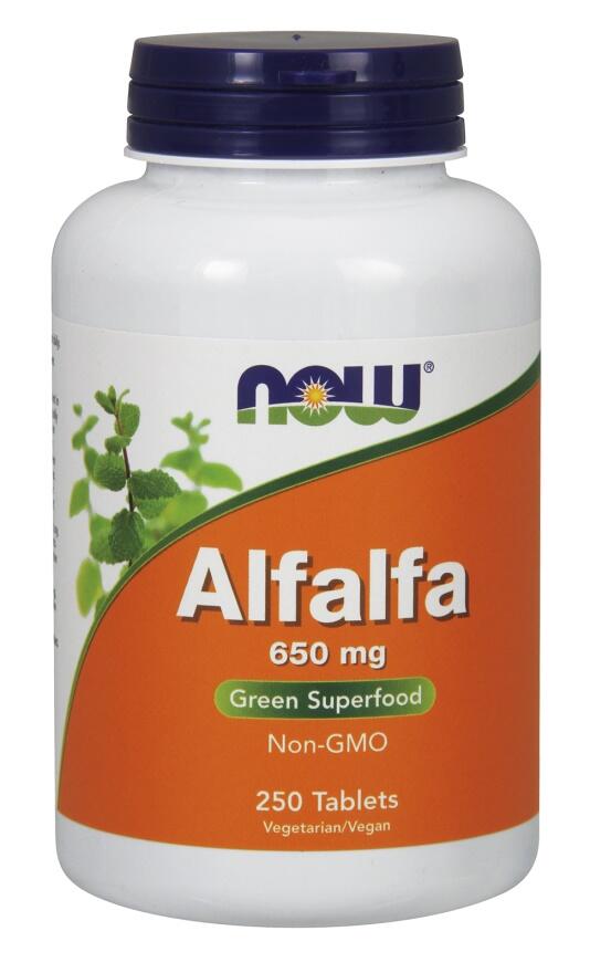 NOW Foods, Alfalfa, 650 mg, 250 Tabletten