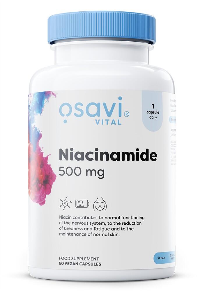 B3 / Niacin – Niacinamide, 500mg - 60 vegane Kapseln