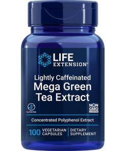 Grüntee-Extrakt – Lightly Caffeinated Mega Green Tea Extract - 100 veg. Kapseln
