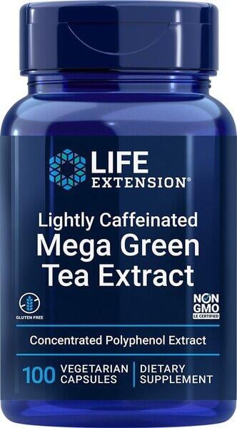 Grüntee-Extrakt – Lightly Caffeinated Mega Green Tea Extract - 100 veg. Kapseln