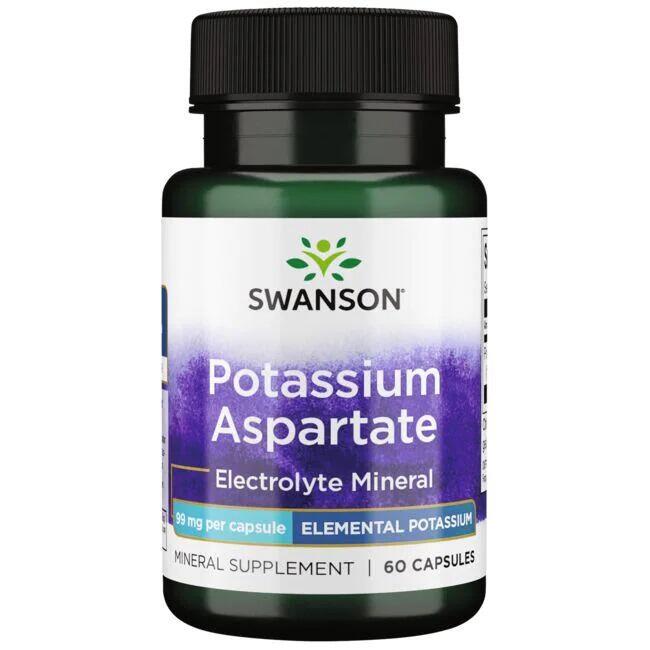 Swanson Vitamins, Kaliumaspartat, 99 mg, 60 Kapseln