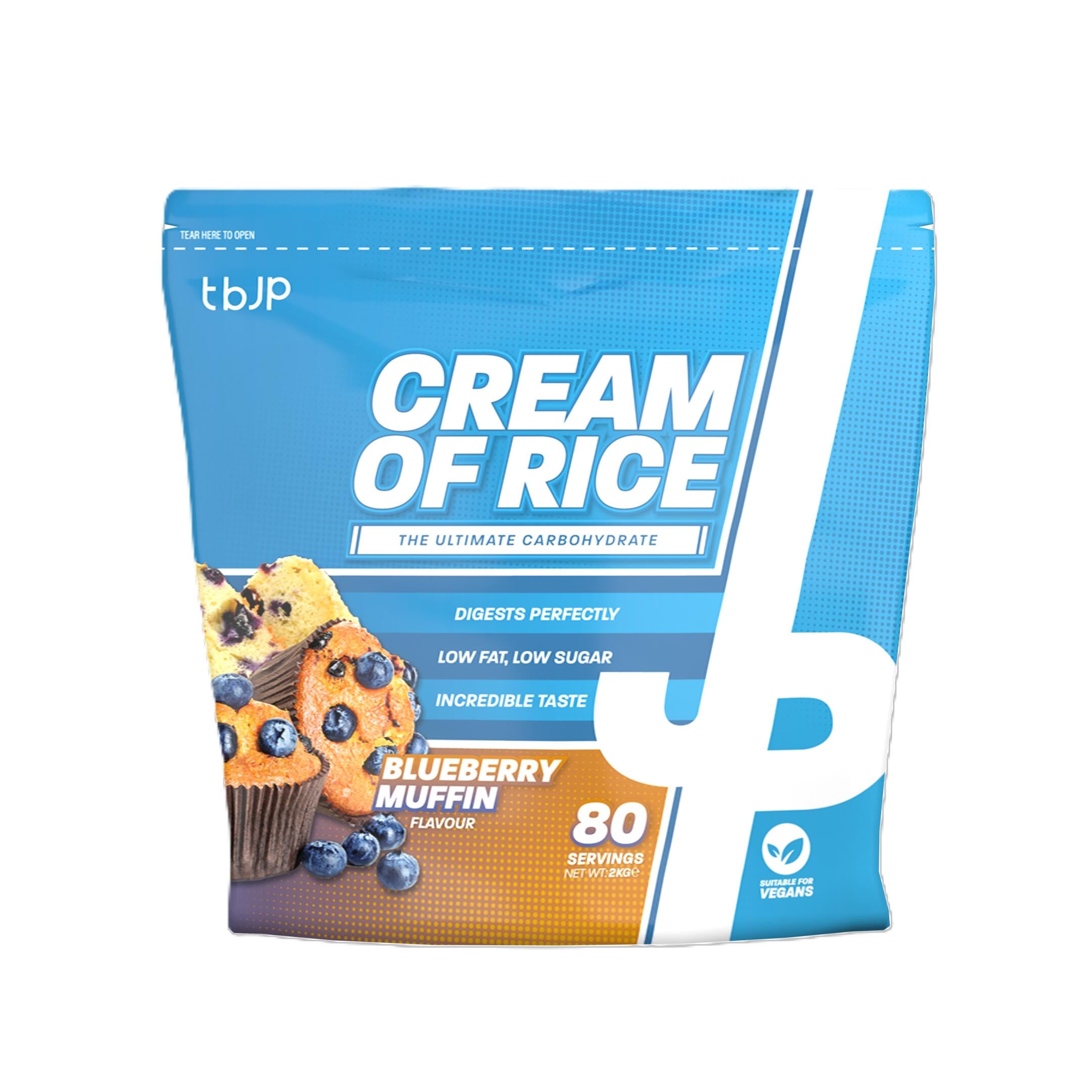 Kohlenhydratpulver – Cream of Rice, Blueberry Muffin - 2000g