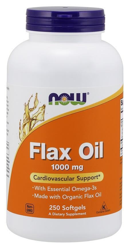 NOW Foods, Leinöl mit ätherischen Omega-3-Fettsäuren, 1.000 mg, 250 Weichkapseln