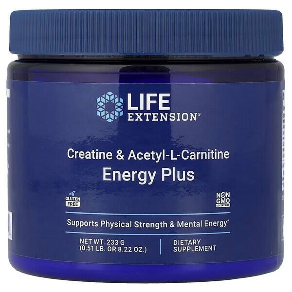 Life Extension Creatine & Acetyl-L-Carnitine Energy Plus (233 g)