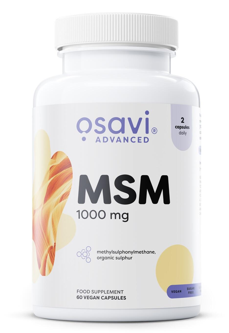 MSM, 1000mg - 60 veg. Kapseln