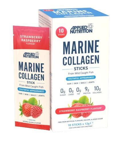 Meereskollagen – Marine Collagen Sticks, Strawberry Raspberry - 10 x 12g