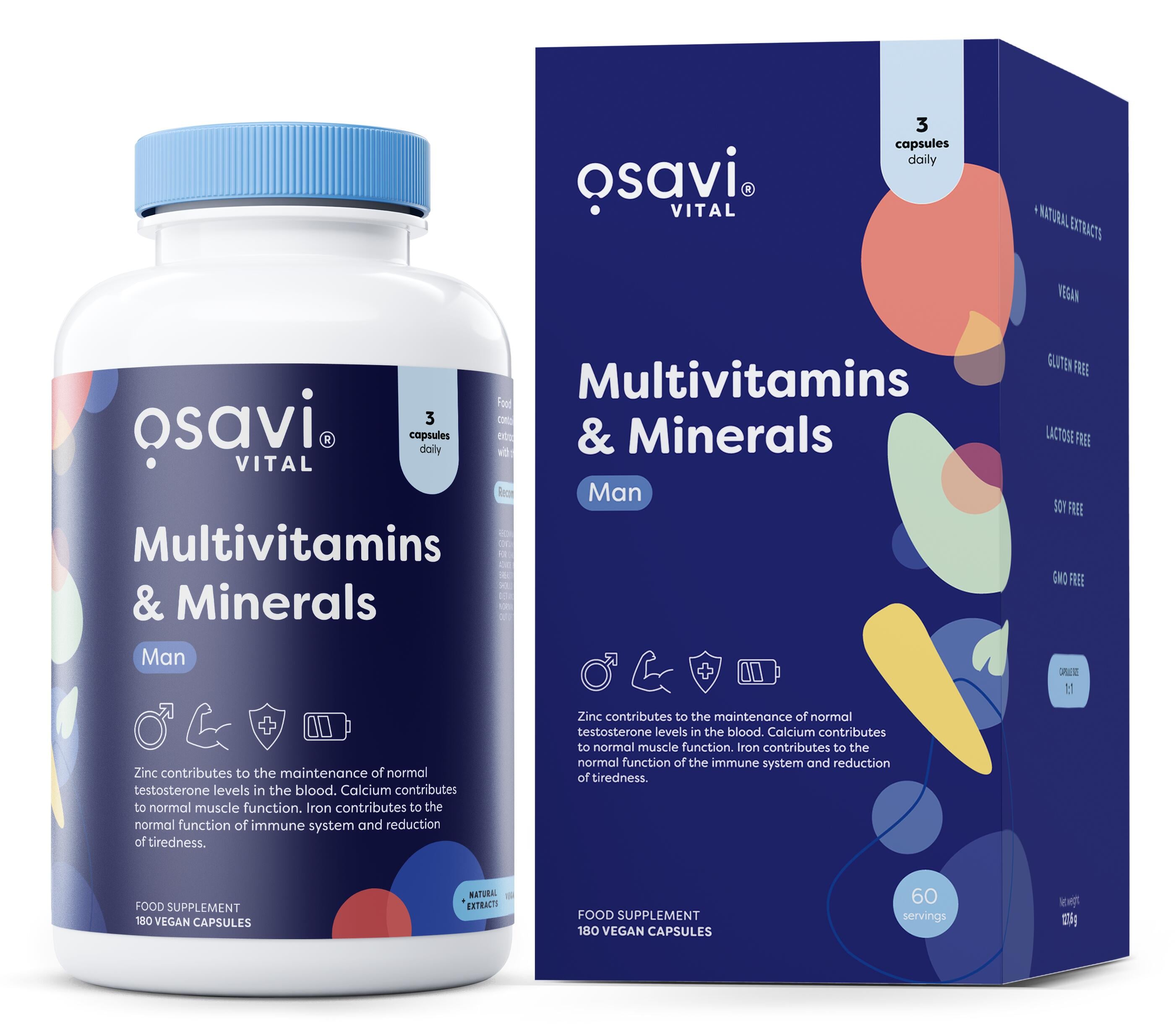 Multivitamine für Männer – Multivitamins & Minerals Man - 180 vegane Kapseln