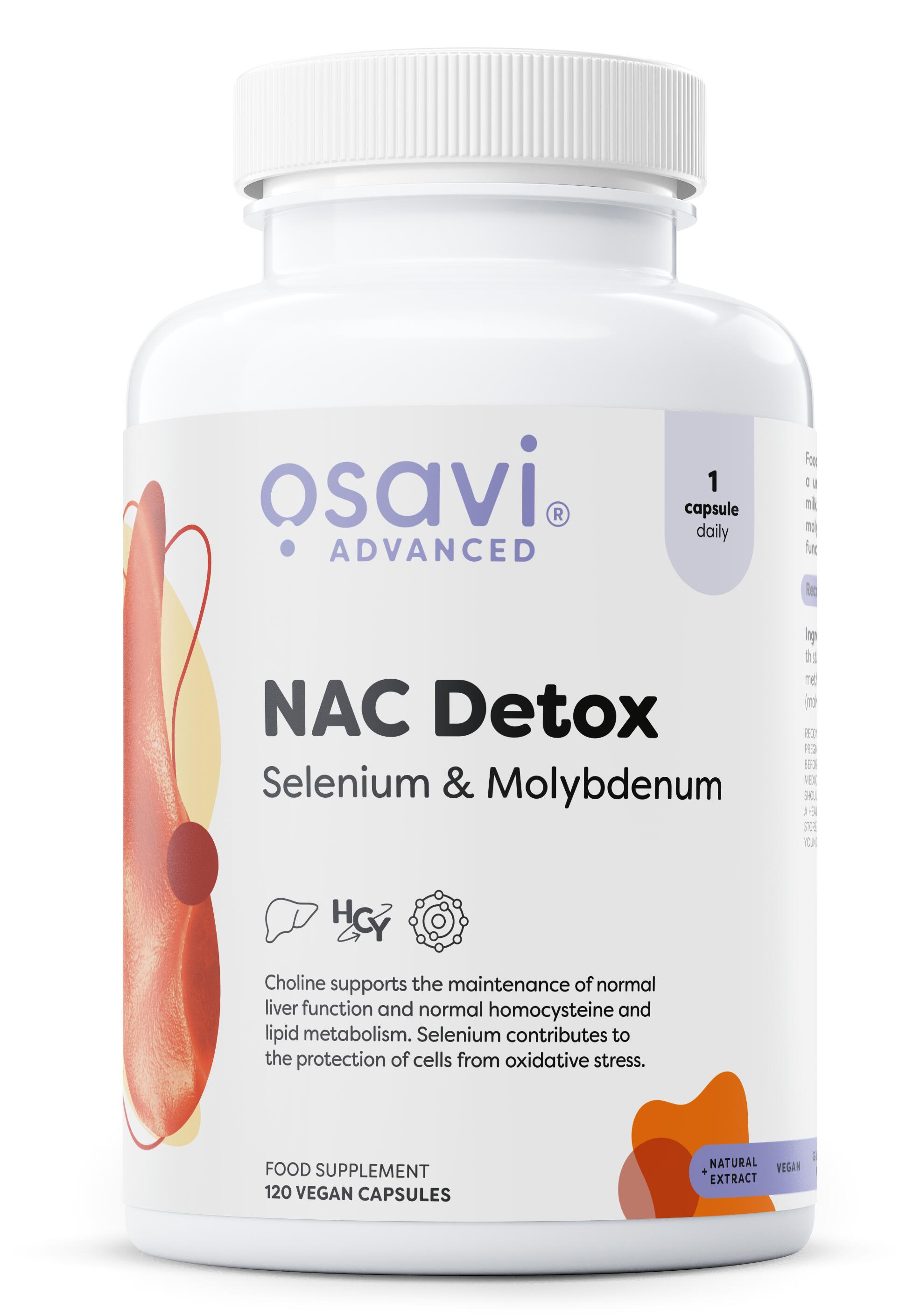NAC Detox, Selenium & Molybdenum - 120 vegane Kapseln