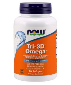 NOW Foods Tri-3D Omega - 90 Weichkapseln