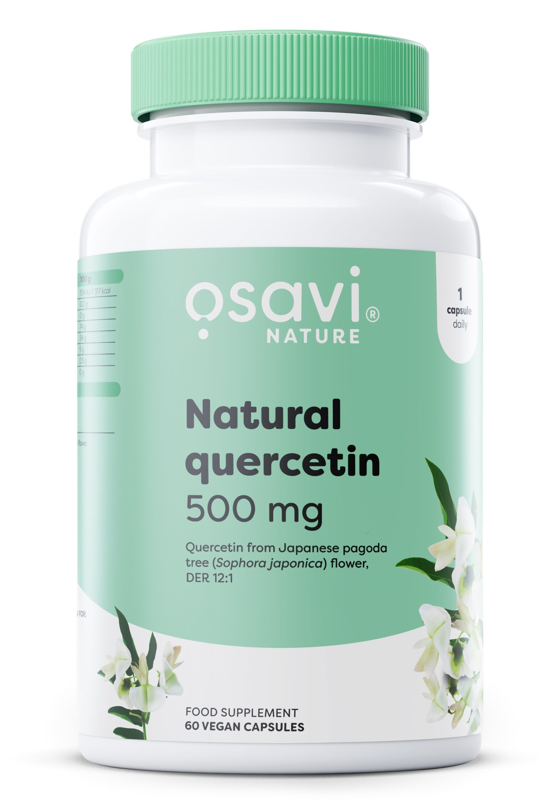 Natural Quercetin, 500mg - 60 vegane Kapseln