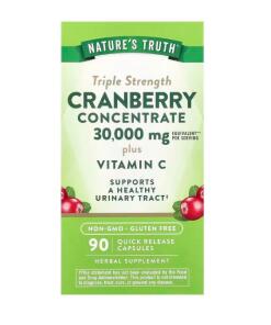 Nature’s Truth Cranberry-Konzentrat mit dreifacher Stärke und Vitamin C – 90 Kapseln