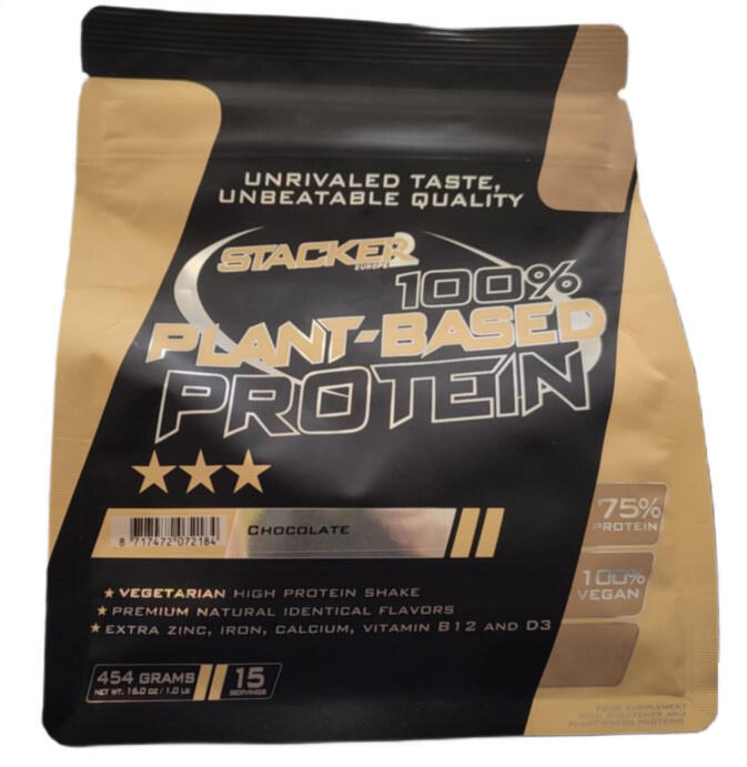 Pflanzliches Eiweiß – 100% Plant Based Protein, Chocolate - 454g
