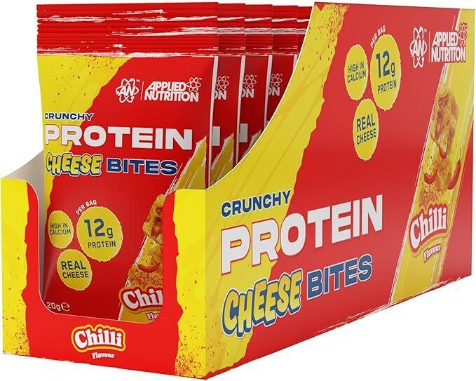 Proteinriegel & Snacks – Applied Nutrition – Crunchy Protein Cheese Bites, Chilli – 10 x 20g