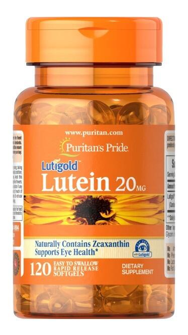 Puritan's Pride Lutein 20 mg with Zeaxanthin (120 Weichkapseln)
