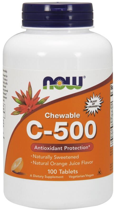 Vitamin C-500 Chewable, Orange - 100 Tabletten
